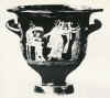 Cratre en cloche, vase  figure rouge, 2me quart IVe.